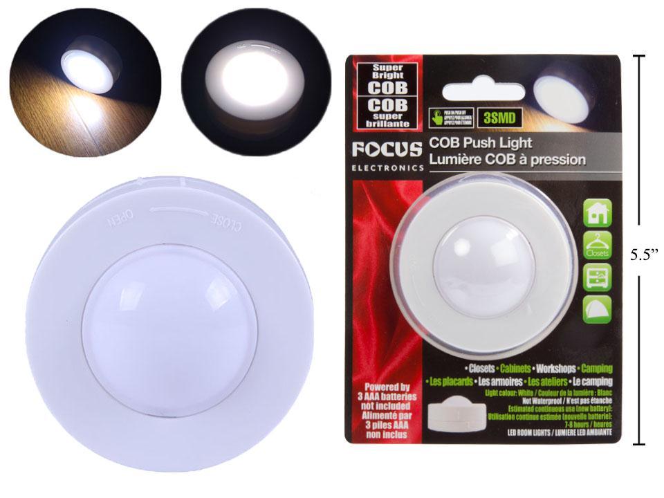 Focus Electronic COB Push Light, 28g, 6x3cm