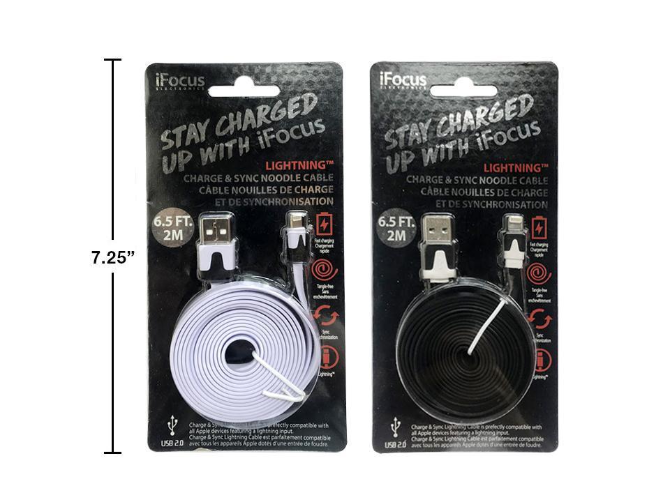 iFocus 2M Lightning Data Cable Noodle Cable