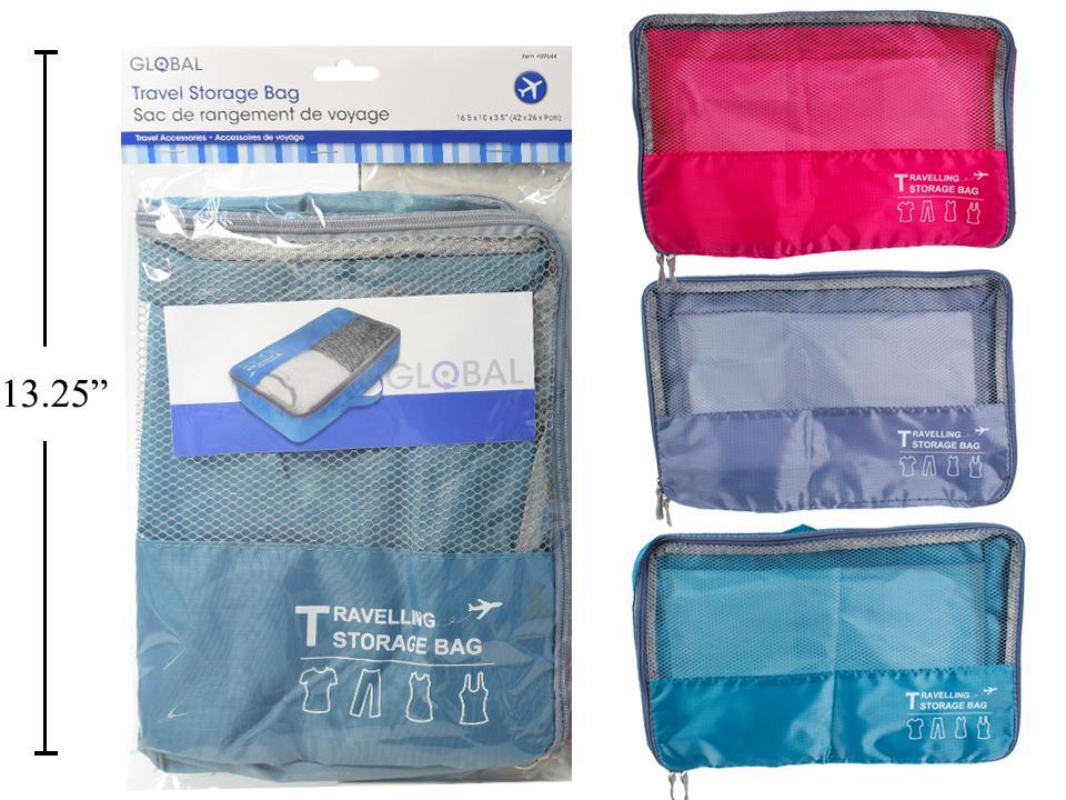 Global Travelling Storage Clothes Bag, 15.75x3.5x10.25"