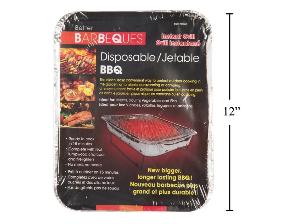 BBQ Disposable Barbecue Pan Set, 12"x10"x2", incl: Aluminum Foil Pan