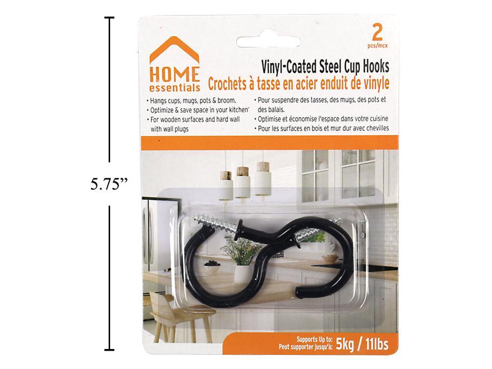 H.E. 2-Piece 2" Coated Steel Cup Hook