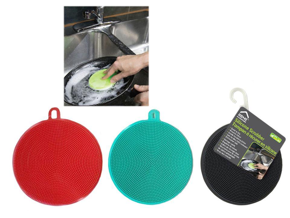 H.E. Silicone Scrubber with Plastic Hanger and Hangtag