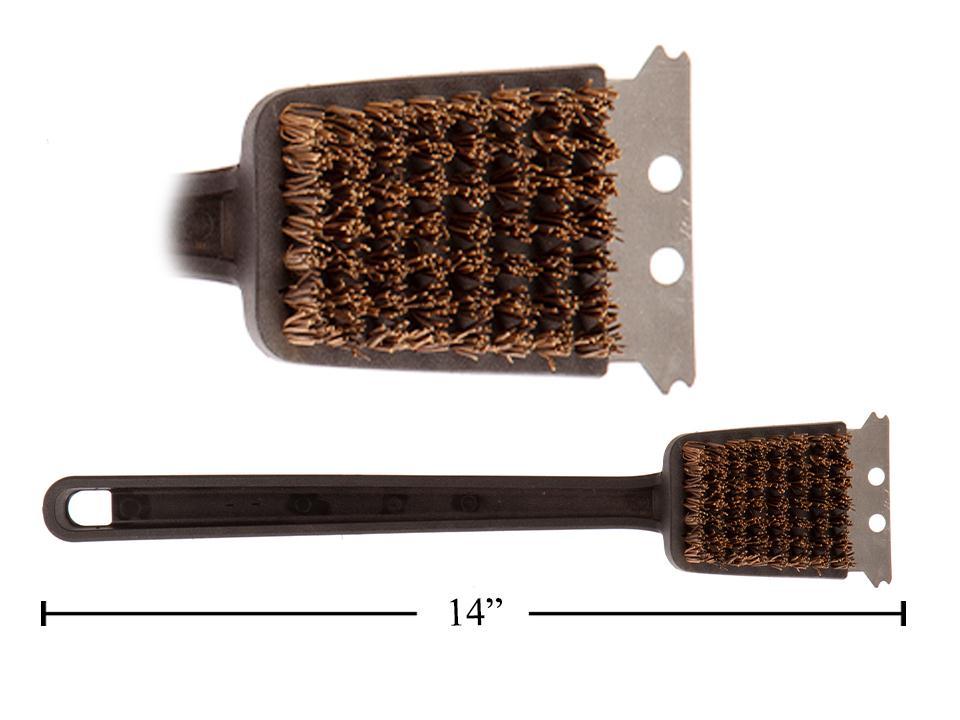 BBQ 14" Palmyra Grill Brush with Plastic Handle