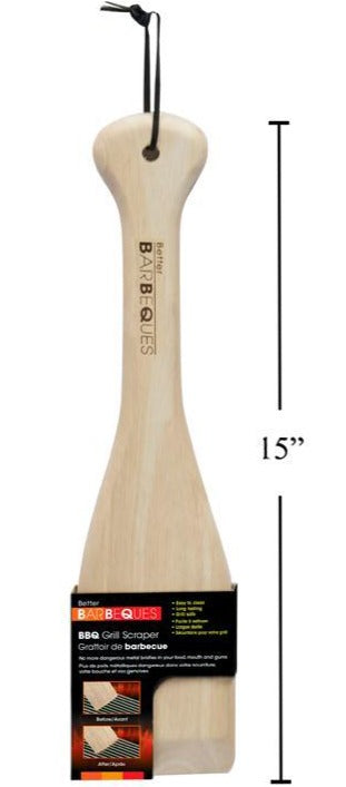 BBQ 15" Wooden Grill Scraper