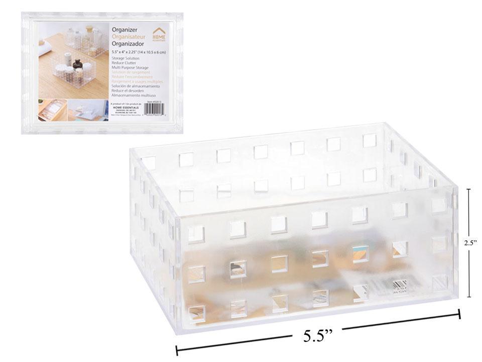H.E. PS Rectangle Organization Basket, Dimensions 14x10.5x6.3cm