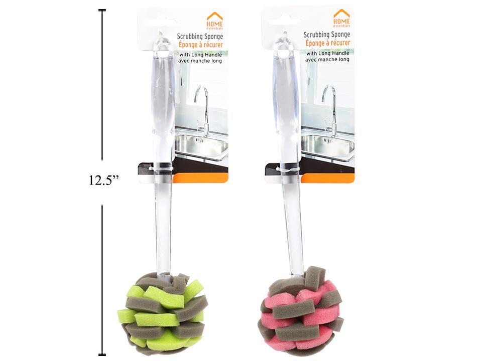 H.E. Assorted Scrubbing Sponge with Handle