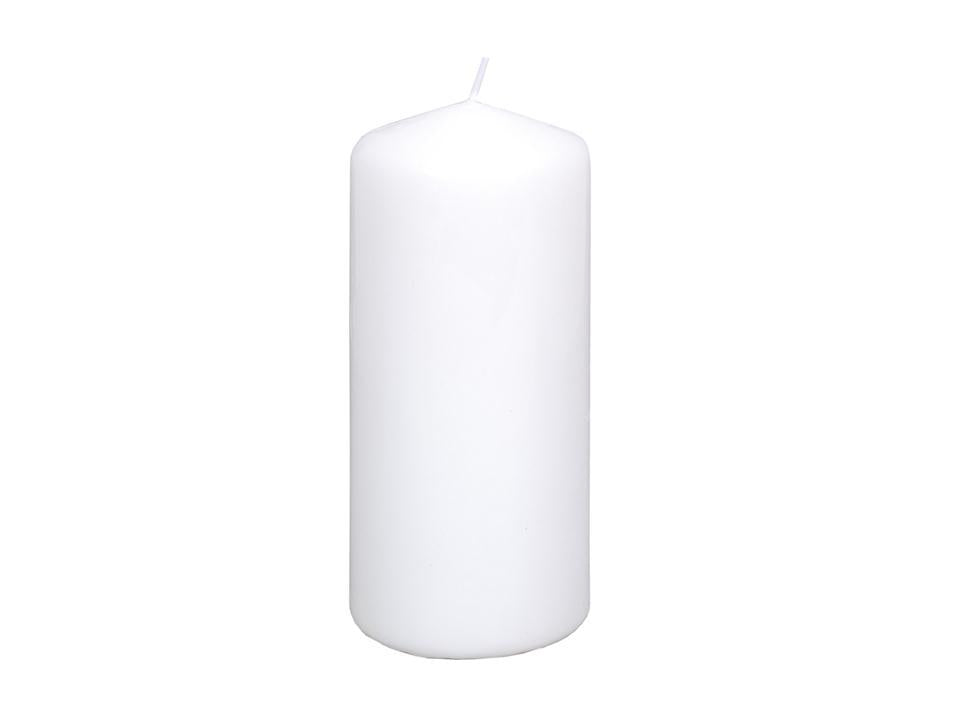 Radiance 6-Inch White Unscented Pillar Candle, 63 Hours