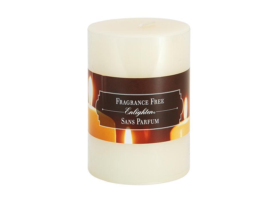 Enlighten 4-Inch Unscented Ivory Pillar Candle