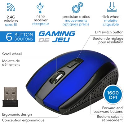 6-Button Wireless Gaming Mouse