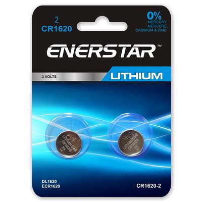 CR1620 Lithium Battery, 2-Piece Set