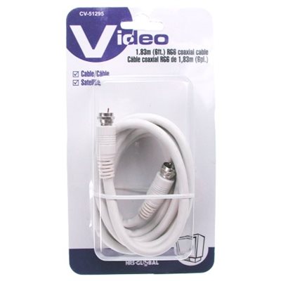 Coaxial Cable RG6; 6 Ft.