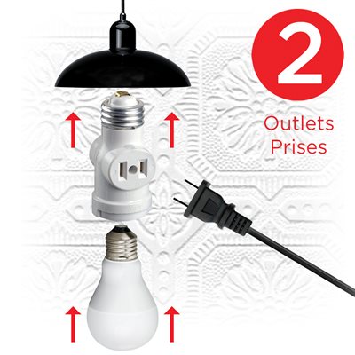 Dual Receptacle Light Socket