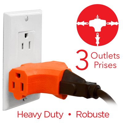 3-Outlet Heavy-Duty Wall Tap