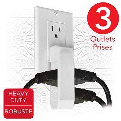 3-Outlet Space-Saving Wall Tap