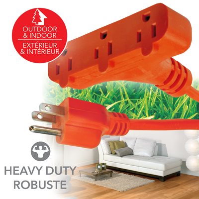 50 Ft. 3-Outlet Outdoor Extension Cord