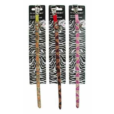 Cat Collar with Glitter Pattern, 12.2"