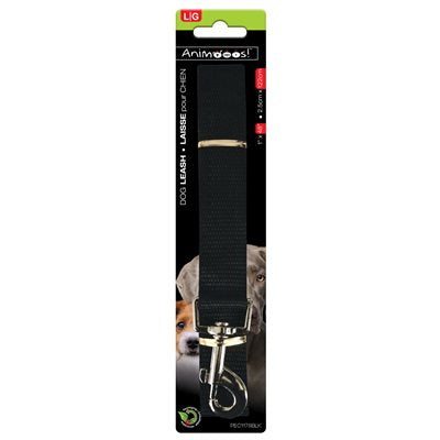 Nylon Dog Leash, 1" x 48", Black