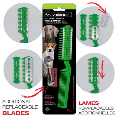 Pet Hair Trimmer with Additional Blade