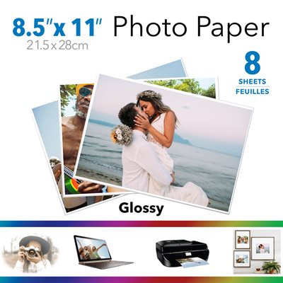 Photo Paper, Pack of 8 Sheets