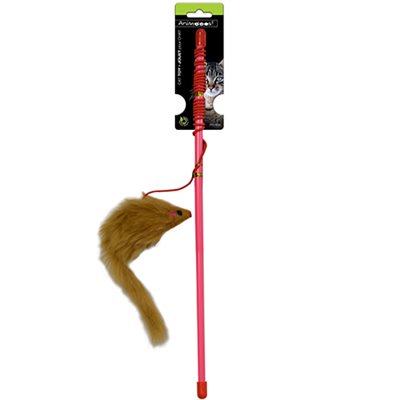 Cat Fishing Rod with Mouse Cat Interactive Wand 18.5