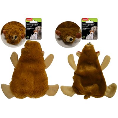 Plush Dog Toys: Unstuffed Floppy Design with Squeaker, 7.87''