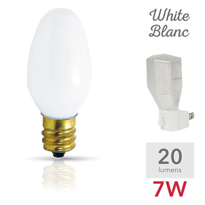 Set of 4 White Replacement Night Bulbs