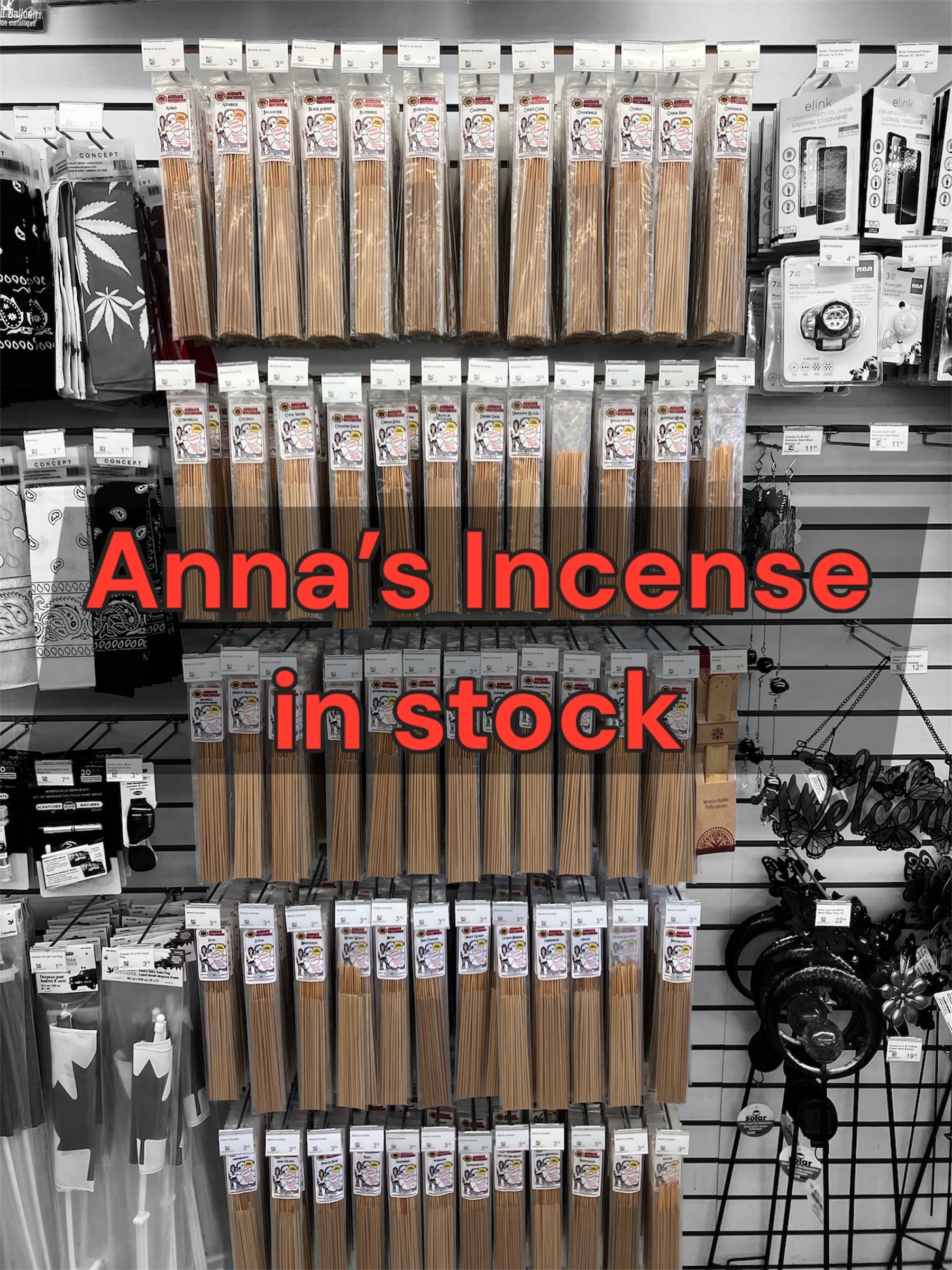 Anna’s incense in stock!