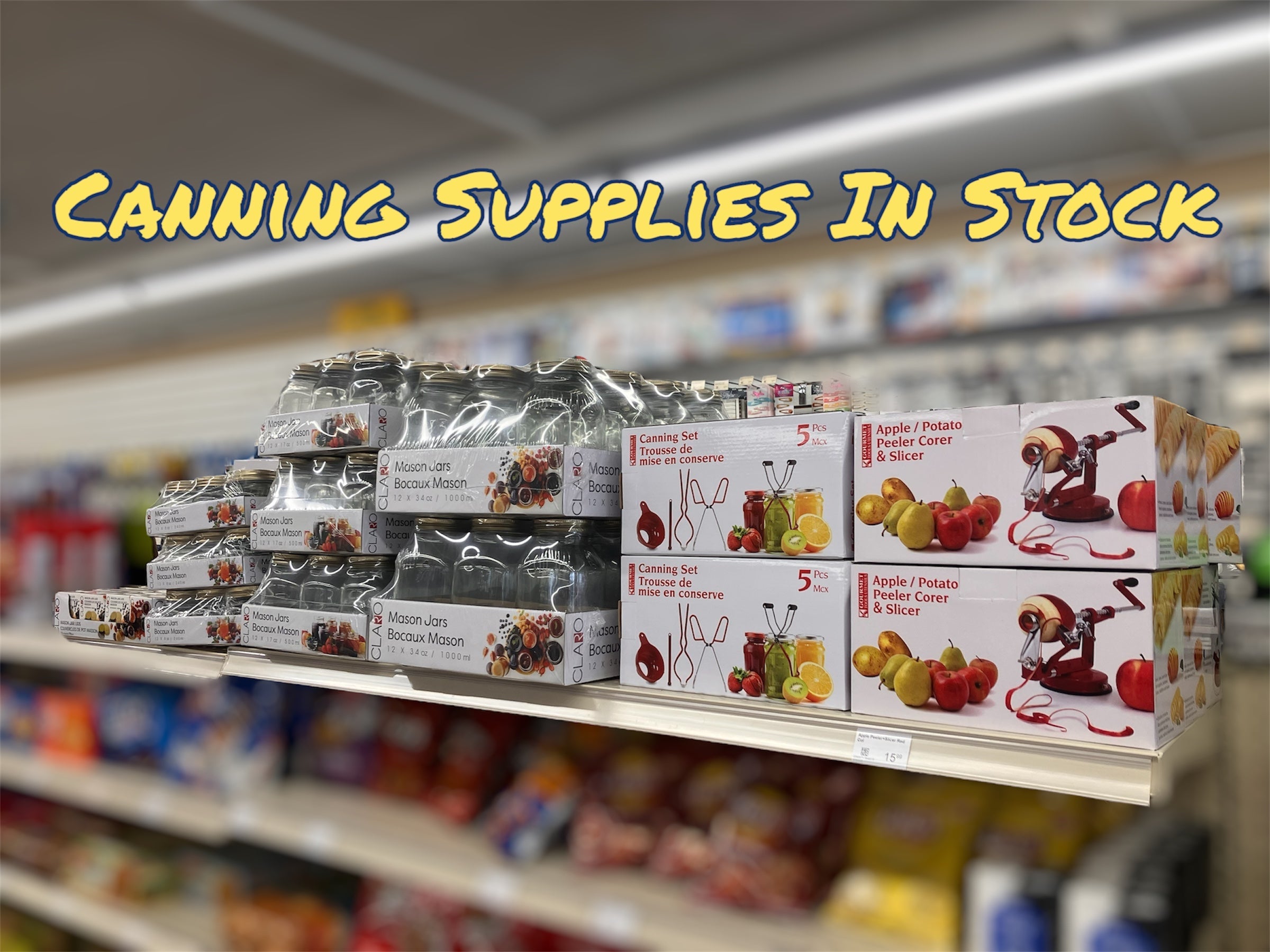 Canning Supplies in stock