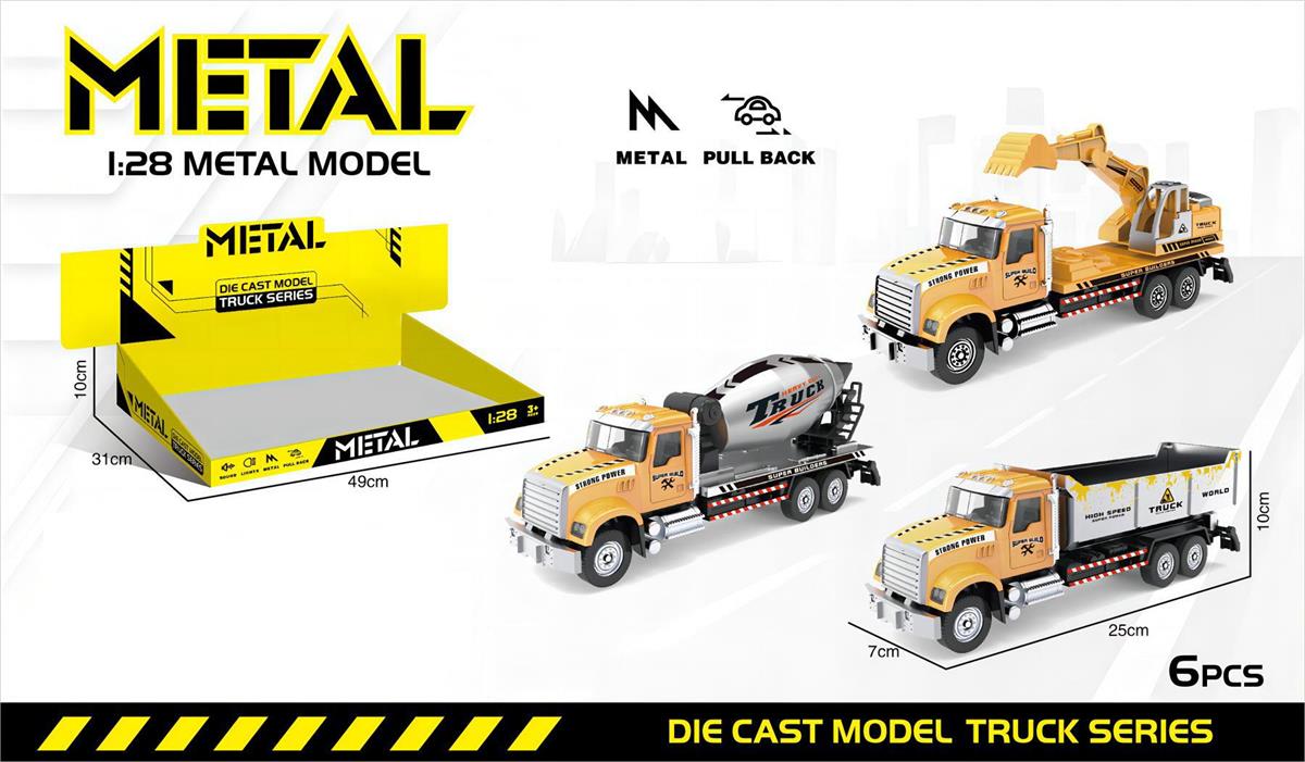 Die-Cast Pull-Back Construction Truck