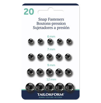 Assorted Black Snap Fasteners