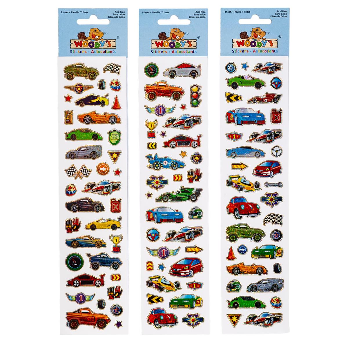 Woody's Fast Cars Stickers