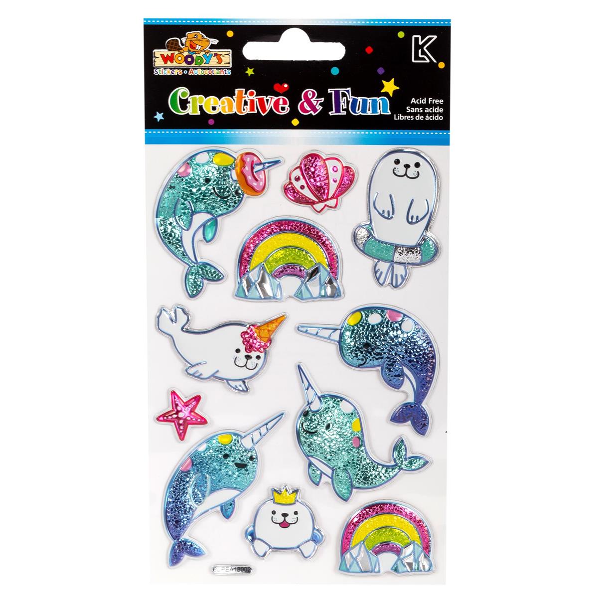 Woody's Marine Pop-Up Stickers, 4" x 6"