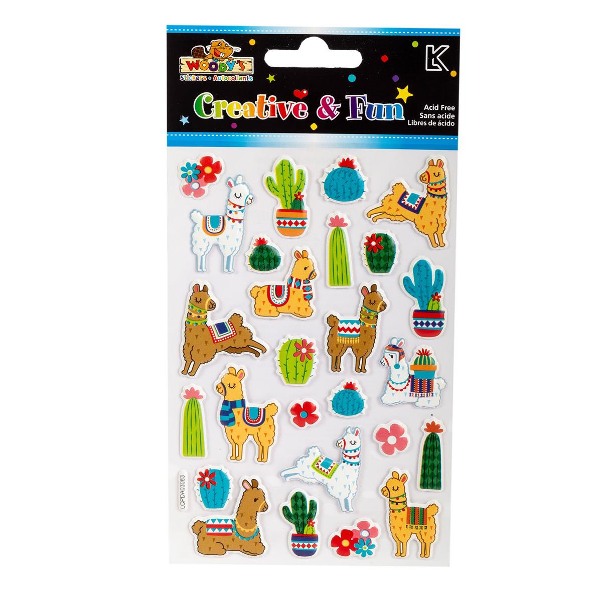 Llama Puffy Stickers