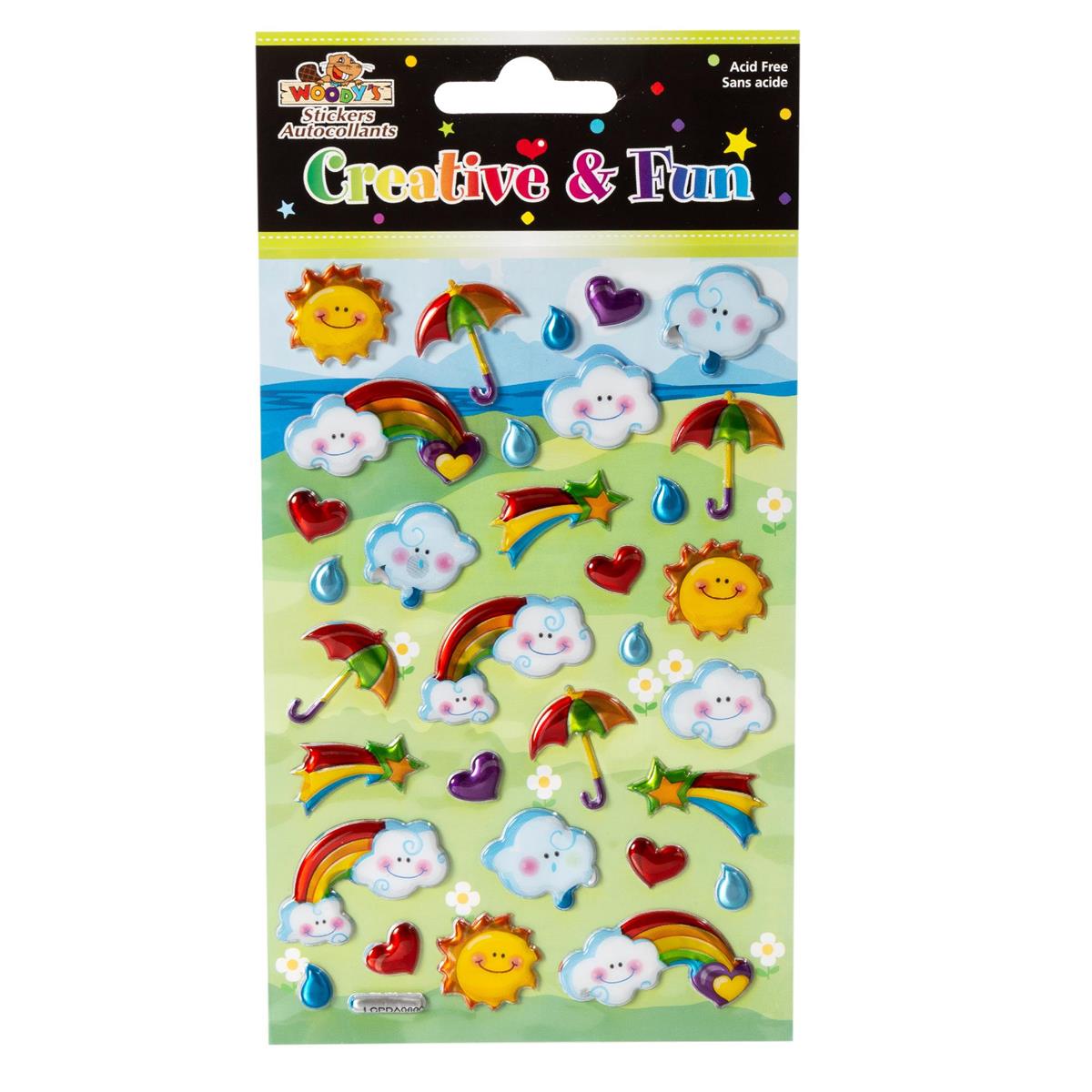 Woody’s Sunny Day Puffy Stickers, 4" x 6"