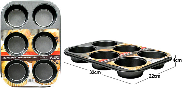 6-Cup Muffin Pan, 13 x 9 in