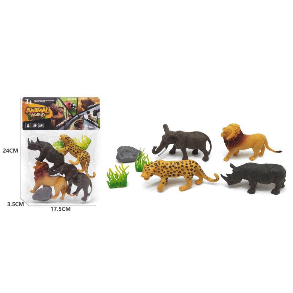 4-Piece Wild Animal Toy Figure Set