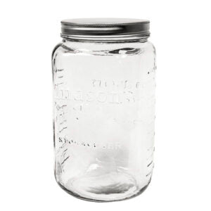Jar Glass Vintage 5L With Metal Lid