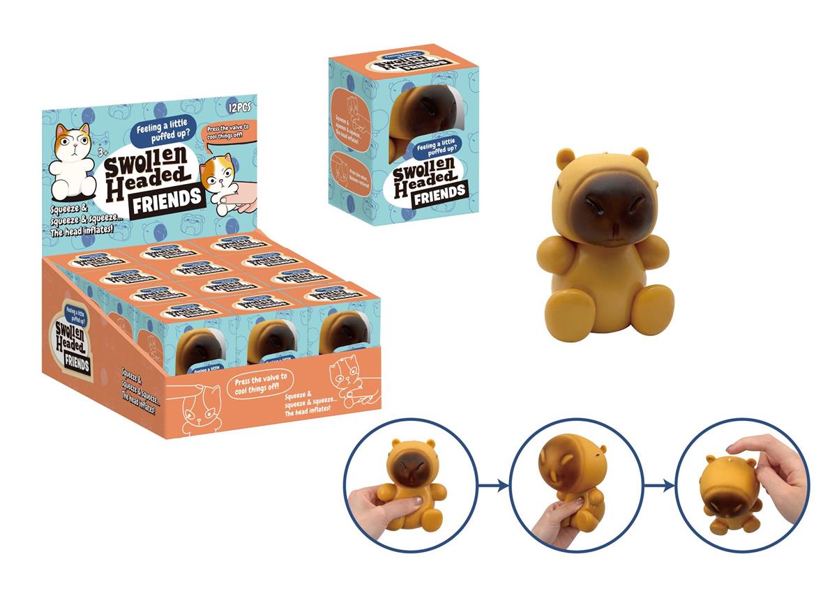Capybara Squeeze Toy with Inflating Head