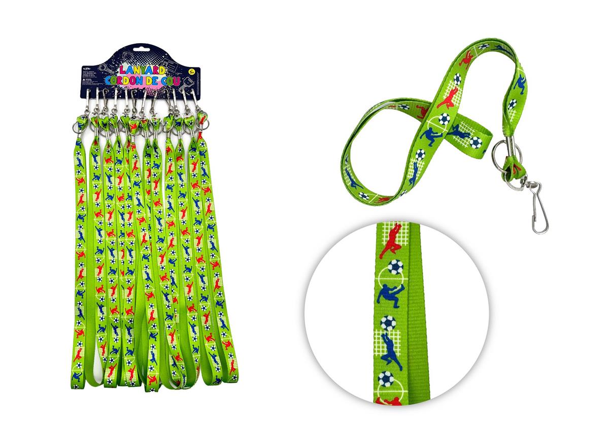 17" Soccer Lanyard with Hook and Ring