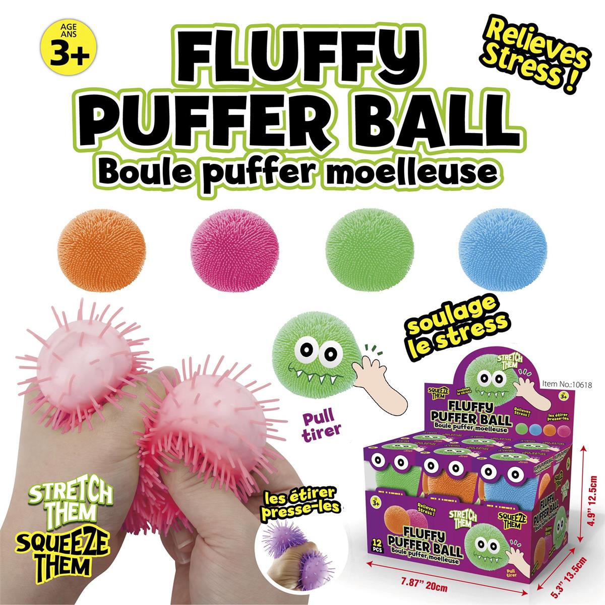Fluffy Puffer Fidget Ball