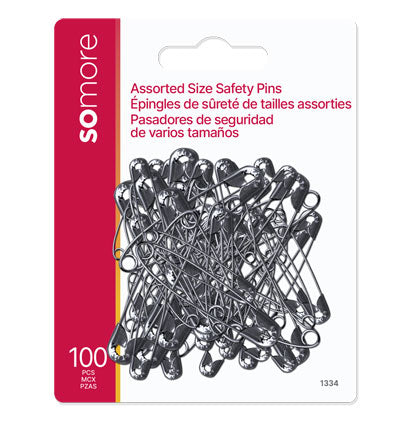 Silver Safety Pins, 100 Count