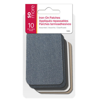 Iron-On Mini Patches, 10-Pack