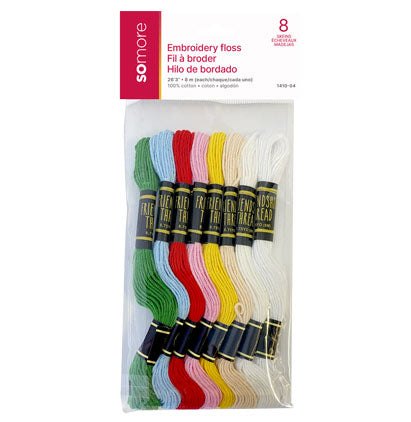 8-Pack Light Assorted Embroidery Floss