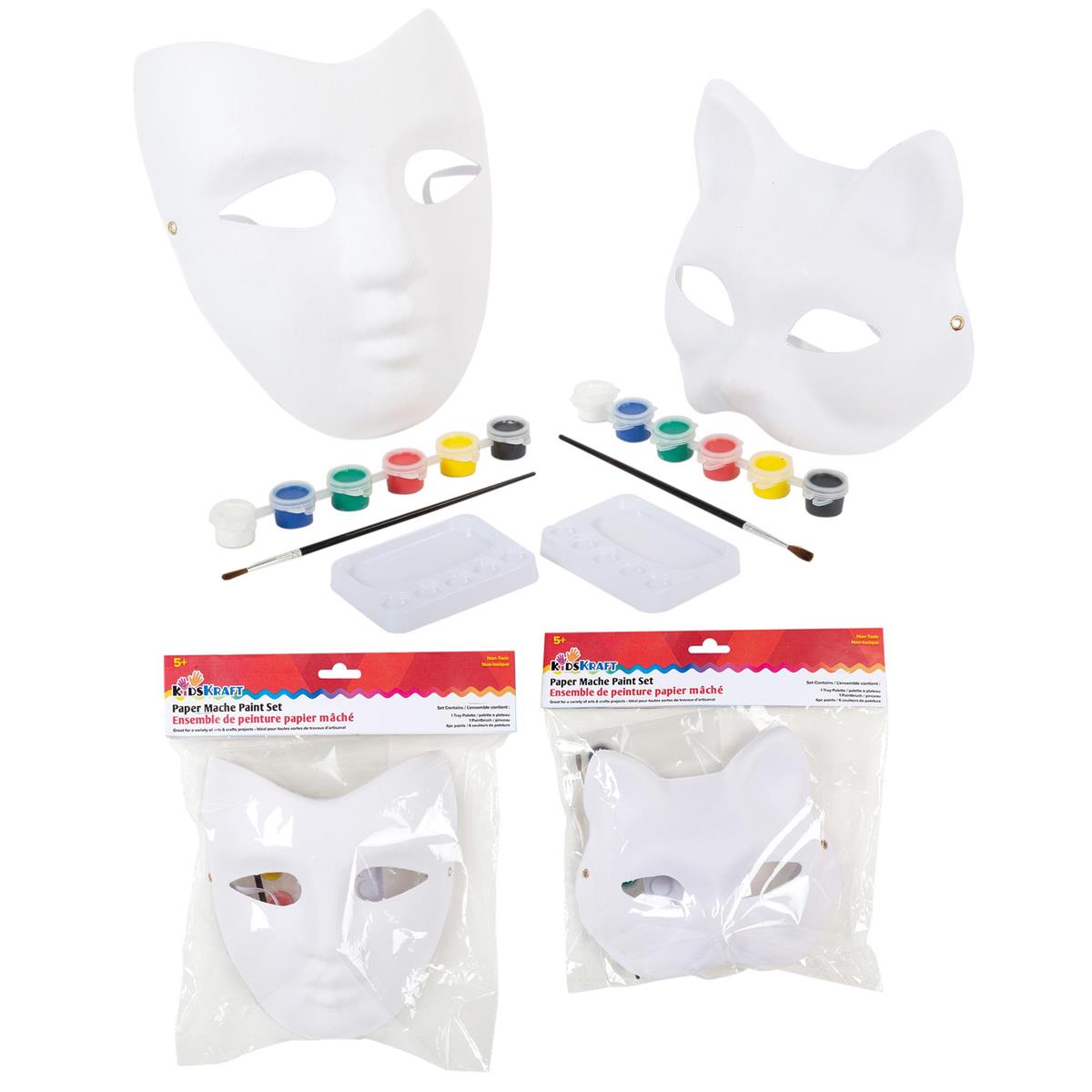 Paper Mache Face Mask Paint Set