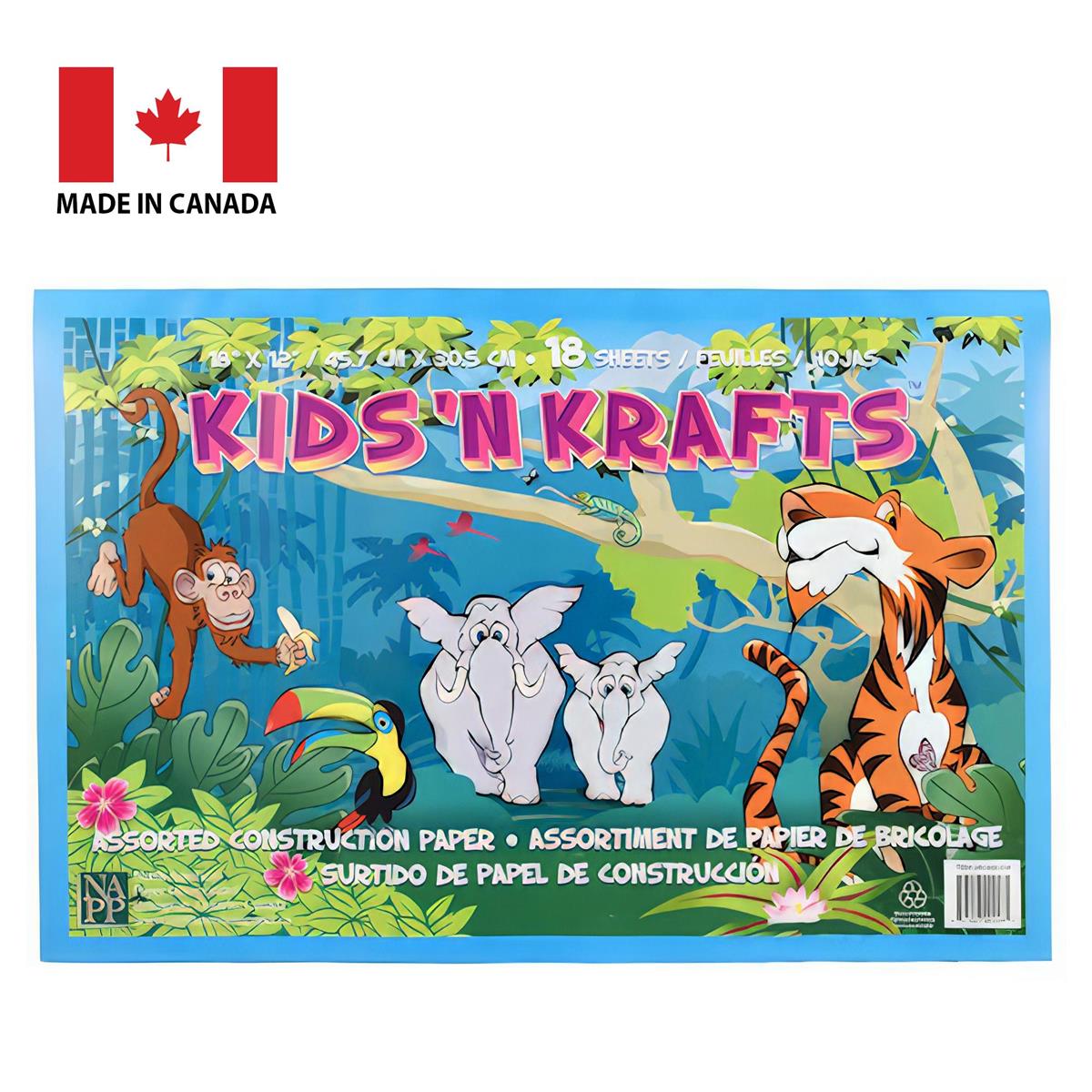 18x12" Construction Paper 18-Sheet