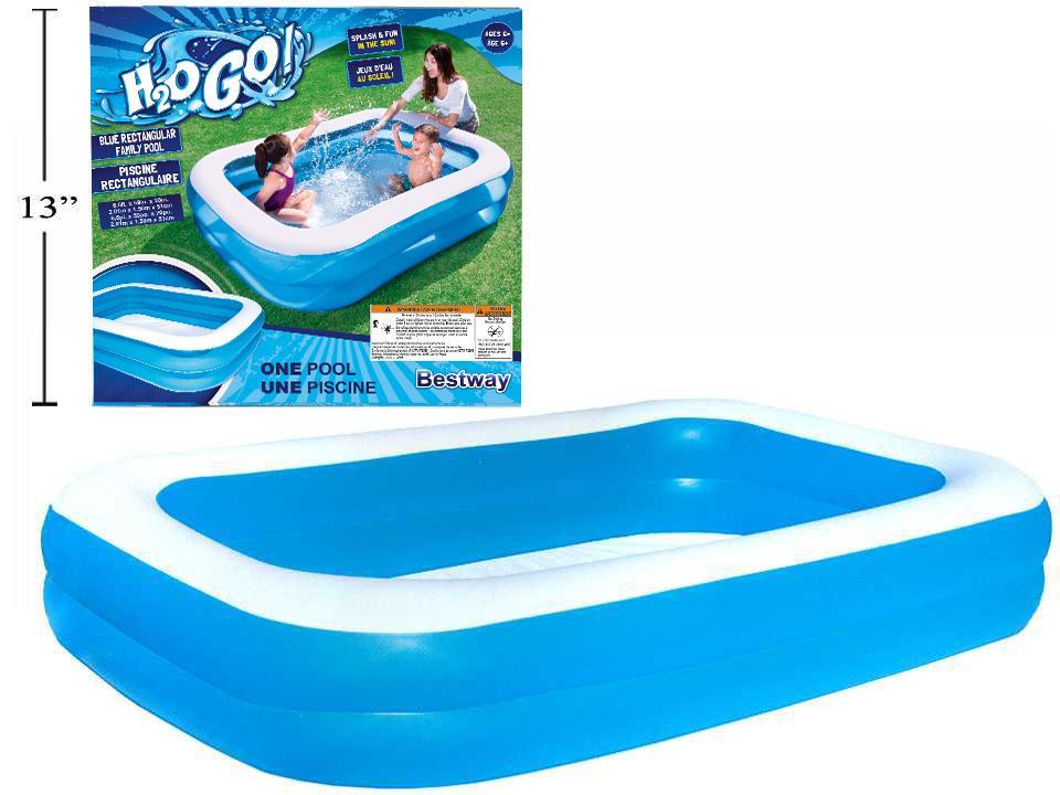 Inflatable Blue Family Pool, 79"x59"x20"