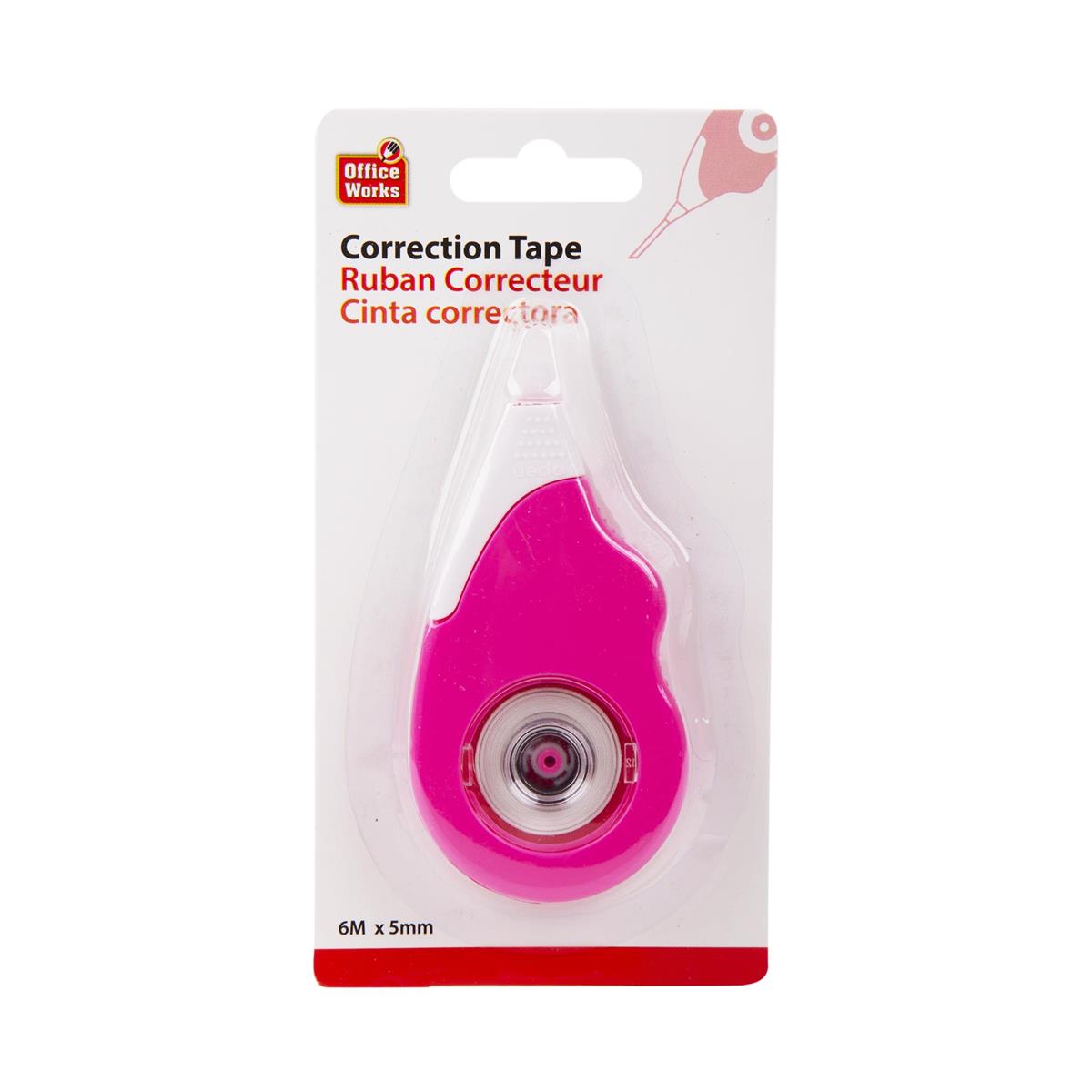 Correction Tape, 6m x 5mm (Assorted Colors)