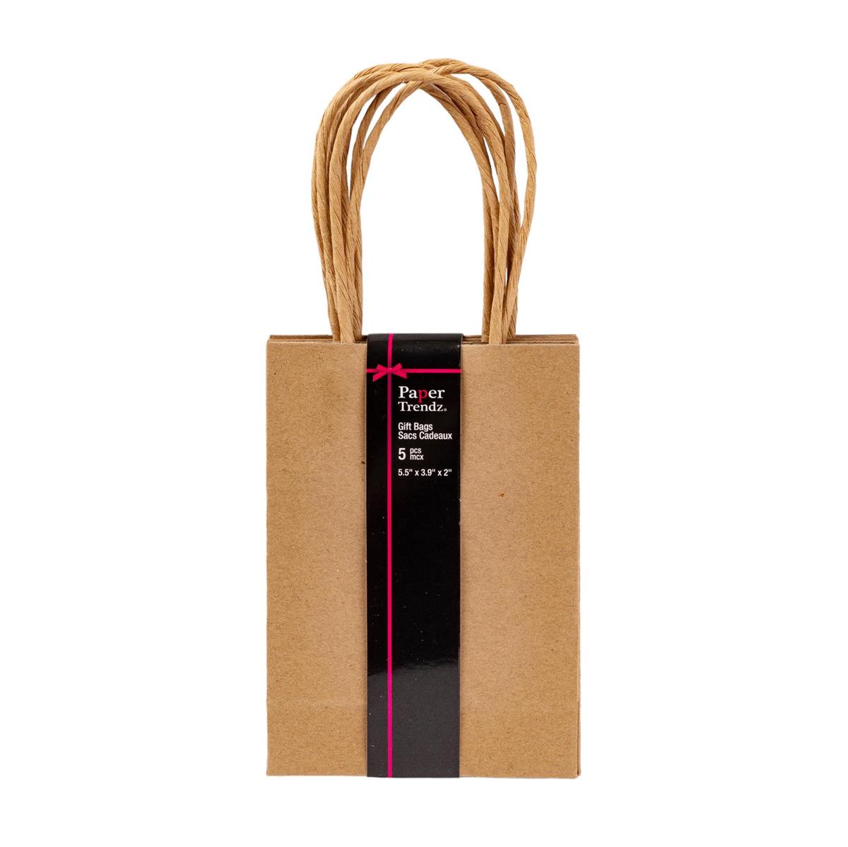 5-Pack Kraft Gift Bags