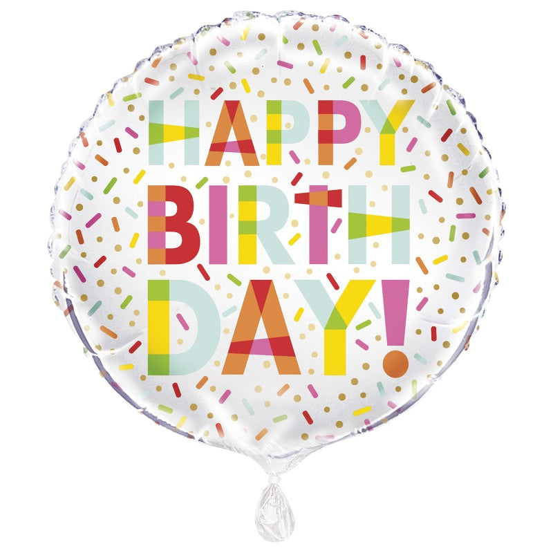 Donut Party Round Foil Balloon 18"