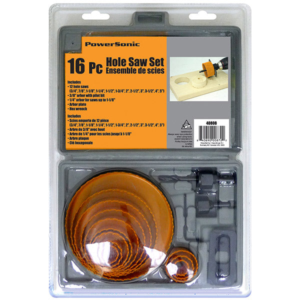 16-Piece Hole Saw Set